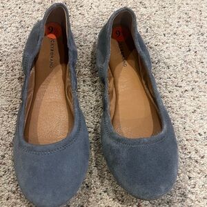 Lucky Brand Women's Gray Suede Ballet Flats